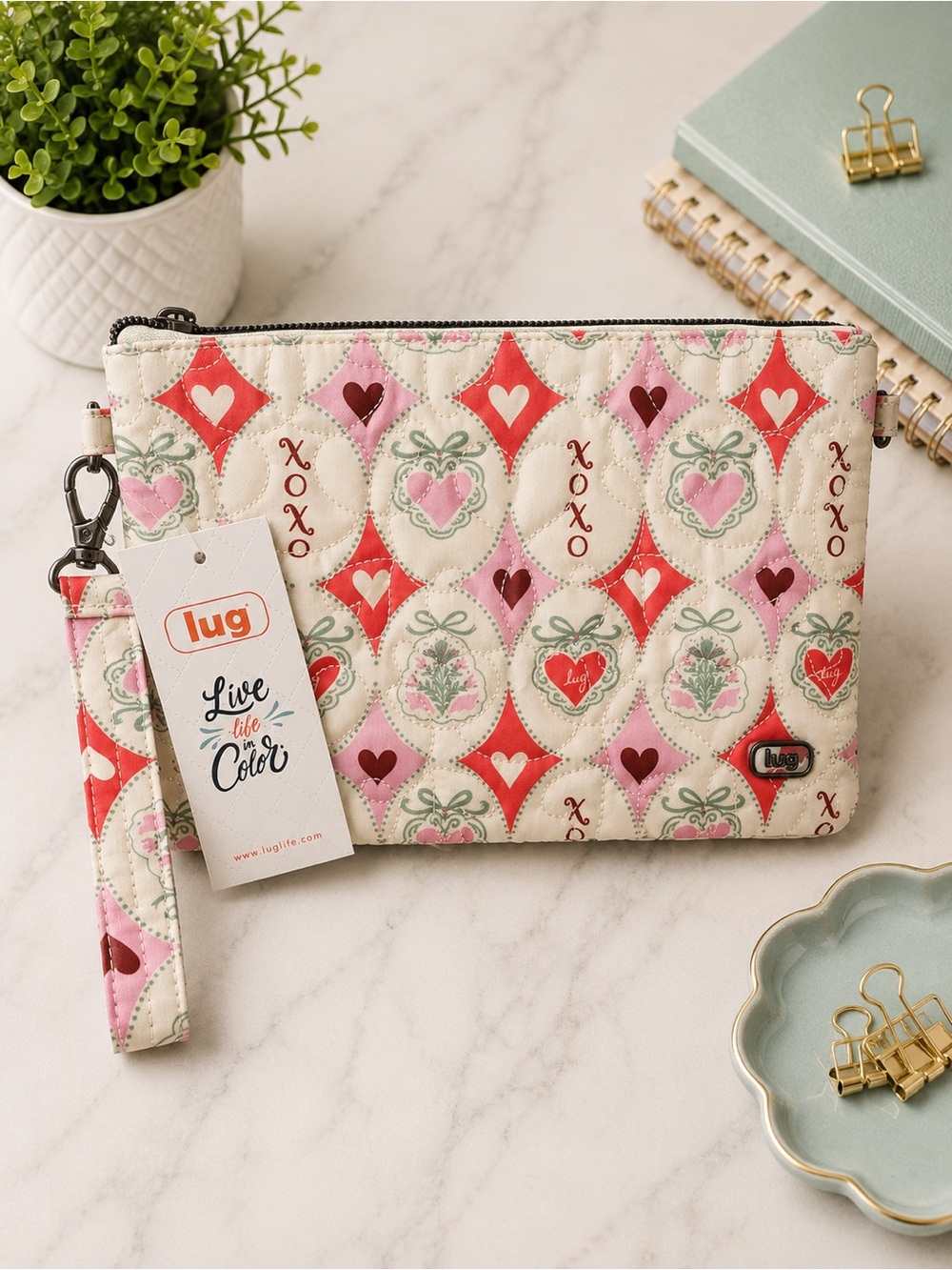 NWT Lug Ziplet from 2026 Valentine Box - Vintage Valentine Print